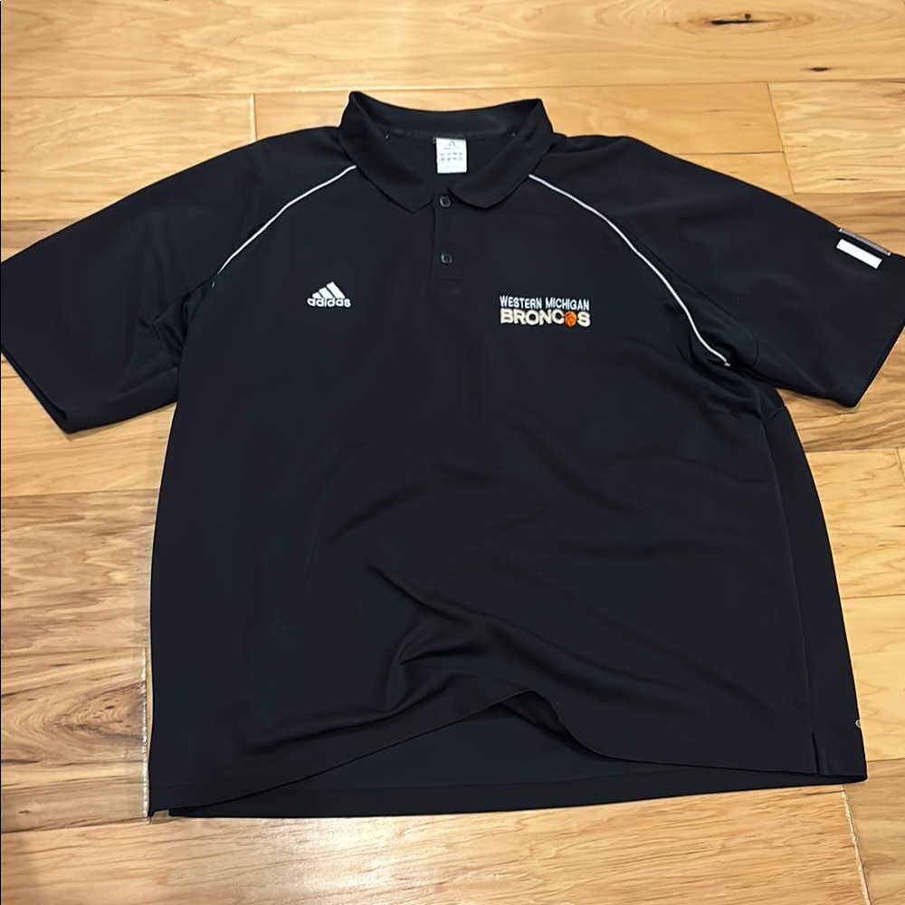 Adidas Western Michigan Broncos Black Polo Shirt